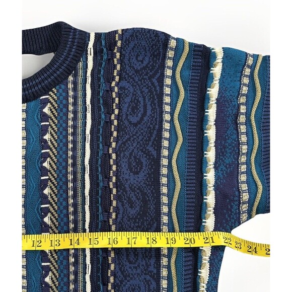 VTG Sleight of Hand Knit Master Sweater Men’s L Hong Kong Coogi Style Cotton - Picture 6 of 7